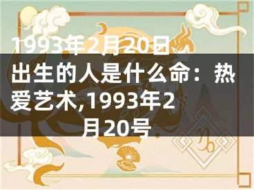 1993年2月20日出生的人是什么命：热爱艺术,1993年2月20号