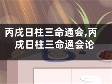 丙戌日柱三命通会,丙戌日柱三命通会论