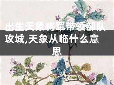 出生天象将军带领部队攻城,天象从临什么意思