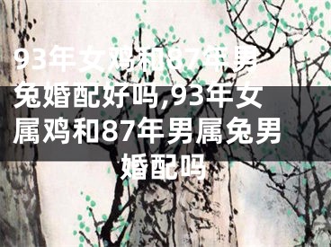 93年女鸡和87年男兔婚配好吗,93年女属鸡和87年男属兔男婚配吗