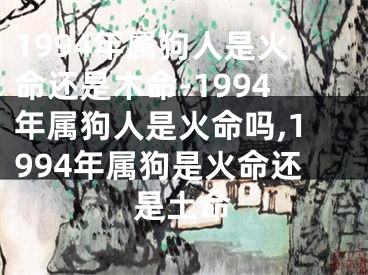 1994年属狗人是火命还是木命-1994年属狗人是火命吗,1994年属狗是火命还是土命