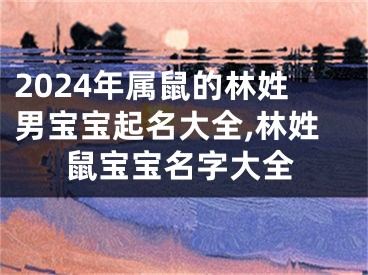 2024年属鼠的林姓男宝宝起名大全,林姓鼠宝宝名字大全
