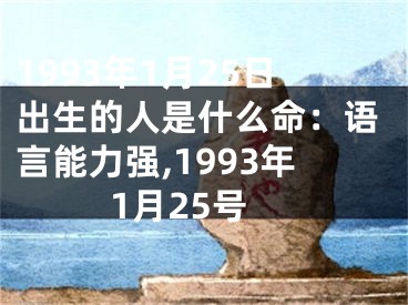 1993年1月25日出生的人是什么命：语言能力强,1993年1月25号