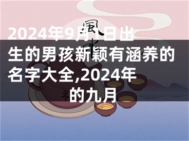 2024年9月1日出生的男孩新颖有涵养的名字大全,2024年的九月