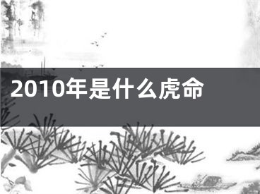 2010年是什么虎命