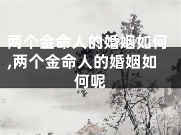 两个金命人的婚姻如何,两个金命人的婚姻如何呢