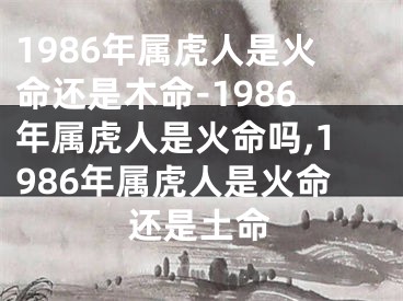 1986年属虎人是火命还是木命-1986年属虎人是火命吗,1986年属虎人是火命还是土命