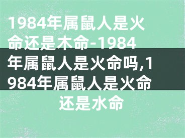 1984年属鼠人是火命还是木命-1984年属鼠人是火命吗,1984年属鼠人是火命还是水命