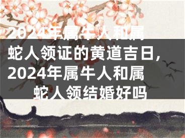 2024年属牛人和属蛇人领证的黄道吉日,2024年属牛人和属蛇人领结婚好吗