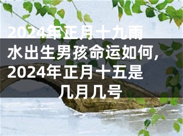2024年正月十九雨水出生男孩命运如何,2024年正月十五是几月几号