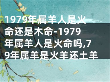 1979年属羊人是火命还是木命-1979年属羊人是火命吗,79年属羊是火羊还土羊