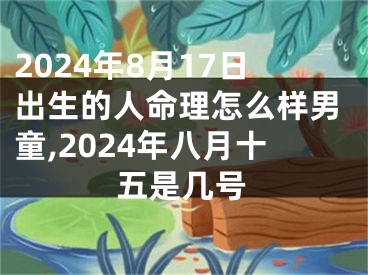 2024年8月17日出生的人命理怎么样男童,2024年八月十五是几号
