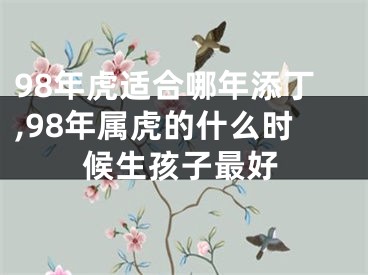 98年虎适合哪年添丁,98年属虎的什么时候生孩子最好