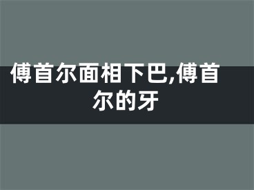 傅首尔面相下巴,傅首尔的牙