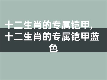 十二生肖的专属铠甲,十二生肖的专属铠甲蓝色