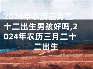 2024年农历三月二十二出生男孩好吗,2024年农历三月二十二出生