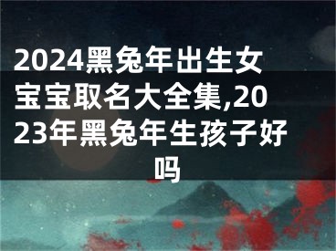 2024黑兔年出生女宝宝取名大全集,2023年黑兔年生孩子好吗
