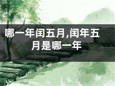 哪一年闰五月,闰年五月是哪一年