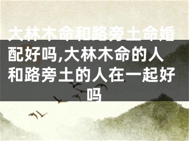 大林木命和路旁土命婚配好吗,大林木命的人和路旁土的人在一起好吗
