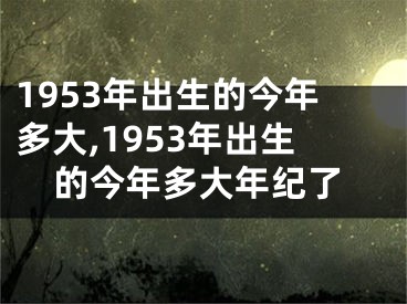 1953年出生的今年多大,1953年出生的今年多大年纪了