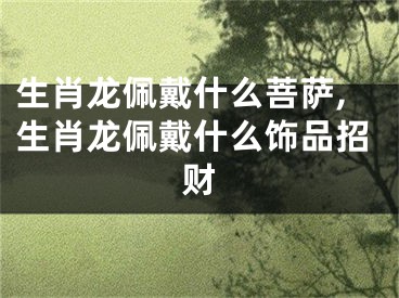 生肖龙佩戴什么菩萨,生肖龙佩戴什么饰品招财