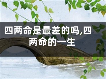 四两命是最差的吗,四两命的一生
