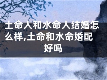 土命人和水命人结婚怎么样,土命和水命婚配好吗