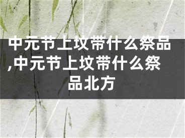 中元节上坟带什么祭品,中元节上坟带什么祭品北方