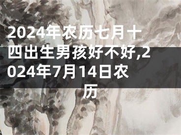 2024年农历七月十四出生男孩好不好,2024年7月14日农历