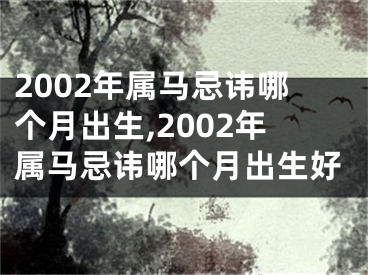 2002年属马忌讳哪个月出生,2002年属马忌讳哪个月出生好