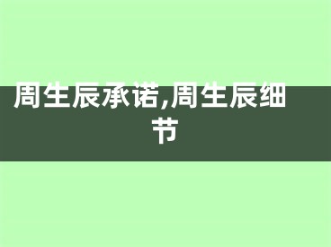 周生辰承诺,周生辰细节
