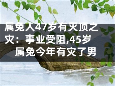 属兔人47岁有灭顶之灾：事业受阻,45岁属兔今年有灾了男