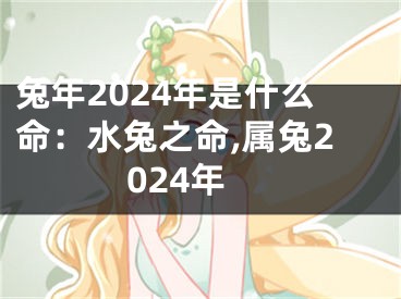 兔年2024年是什么命：水兔之命,属兔2024年