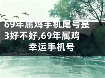 69年属鸡手机尾号是3好不好,69年属鸡幸运手机号