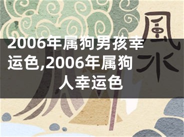 2006年属狗男孩幸运色,2006年属狗人幸运色