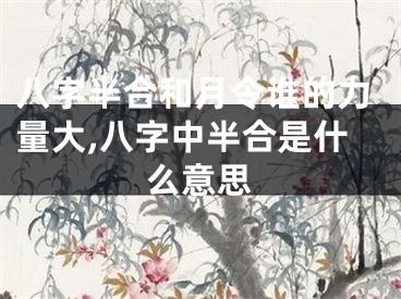 八字半合和月令谁的力量大,八字中半合是什么意思