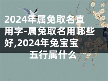 2024年属免取名直用字-属兔取名用哪些好,2024年兔宝宝五行属什么