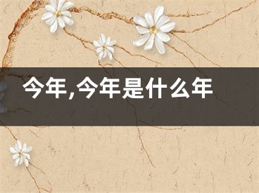 今年,今年是什么年