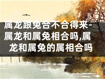 属龙跟兔合不合得来-属龙和属兔相合吗,属龙和属兔的属相合吗