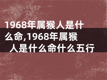 1968年属猴人是什么命,1968年属猴人是什么命什么五行