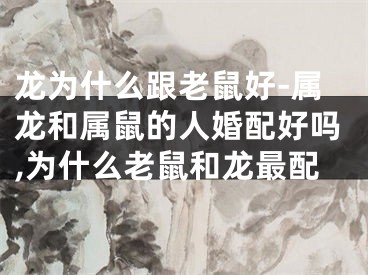 龙为什么跟老鼠好-属龙和属鼠的人婚配好吗,为什么老鼠和龙最配