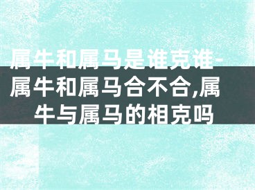 属牛和属马是谁克谁-属牛和属马合不合,属牛与属马的相克吗