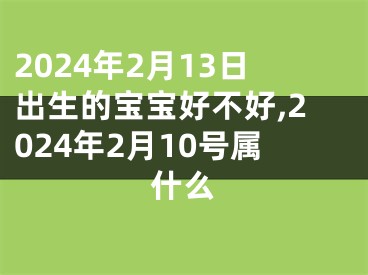 2024年2月13日出生的宝宝好不好,2024年2月10号属什么