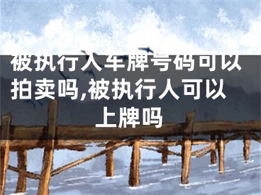 被执行人车牌号码可以拍卖吗,被执行人可以上牌吗