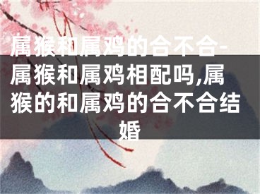 属猴和属鸡的合不合-属猴和属鸡相配吗,属猴的和属鸡的合不合结婚