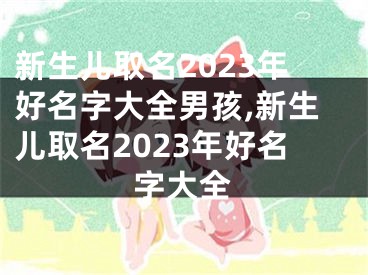 新生儿取名2023年好名字大全男孩,新生儿取名2023年好名字大全