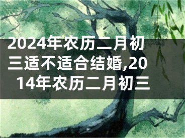 2024年农历二月初三适不适合结婚,2014年农历二月初三