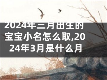 2024年三月出生的宝宝小名怎么取,2024年3月是什么月