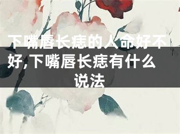 下嘴唇长痣的人命好不好,下嘴唇长痣有什么说法