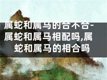 属蛇和属马的合不合-属蛇和属马相配吗,属蛇和属马的相合吗
